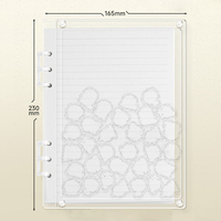 Cuaderno Acrílico Transparente A5 A7, Diario Portátil DIY con Porta Tarjetas, Personalizable, Regalo de Anime Otaku para Estudiantes