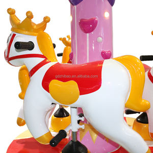 Merry Go Round Playground Equipment <span class=keywords><strong>Kids</strong></span> Carrusel Simple China Carrusel Animal 3 Seat Horse <span class=keywords><strong>Carousel</strong></span> para la venta - Product Image 4