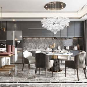 Armoire de cuisine moderne en bois massif blanc de style shaker pour usage commercial et domestique Null - Product Image 1