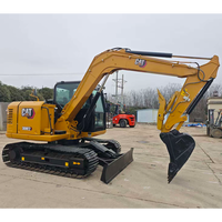 Mini-excavatrice sur chenilles CAT 308E2 d'occasion, 8 tonnes, faible nombre d'heures de travail, certifiée CE, en stock, à vendre