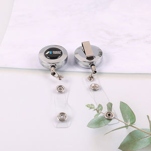 OEM ODM批量定制ABS白色空白纯色徽章卷轴架可伸缩70厘米，用于贸易展览和商业用途 - Product Image 4