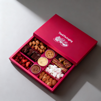 Boîte cadeau carrée rigide en carton, personnalisable avec logo, jetable, biodégradable, en matériaux recyclés, résistante à la graisse, avec revêtement UV, pour aliments