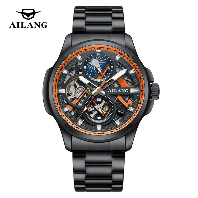 New Arrival Top Brand Ailang China Wholesale Custom Logo Fashion Sport Skeleton Mechanical Watch Waterproof Automatic Waterproof