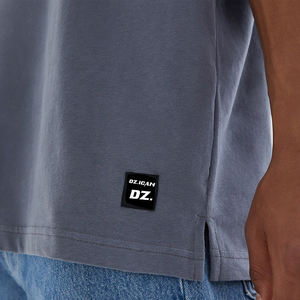 เสื้อยืดกีฬาของผู้ชายผ้าคอตตอนน้ำหนักมากเสื้อยืดทรงแบ็กกี้คอกลมขนาดพลัสไซส์400gsm - Product Image 4