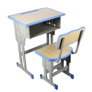 Conjunto de Silla y Escritorio para Estudiantes Sunfield, Moderno, Ajustable, de Madera y Acero, Muebles Escolares Duraderos para Aula y Hogar, Suministro al por Mayor - Product Image 3