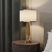 Lampe de chevet moderne à commande tactile, en fer, électrique, LED, à intensité variable, CRI 90, pour bureau et table de chevet
