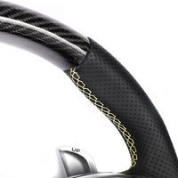 Volant en fibre de carbone compatible avec Mercedes Benz Classe A A200 A180 A260 A45 C63 W205 W204 C300 W222 G55 G500, du modèle ancien au nouveau