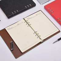 Classeur à anneaux en cuir A4 A6 A7 personnalisé classeur budget pour la couverture de carnet de notes
