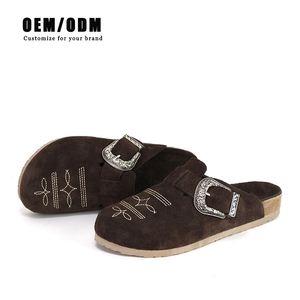 Aceptamos Pedidos Personalizados: Zuecos de Plataforma con Hebilla Ajustable, Antideslizantes, de Cuero Genuino Suave y Corcho, para Mujer y Hombre, Estilo Birkenstock - Product Image 1