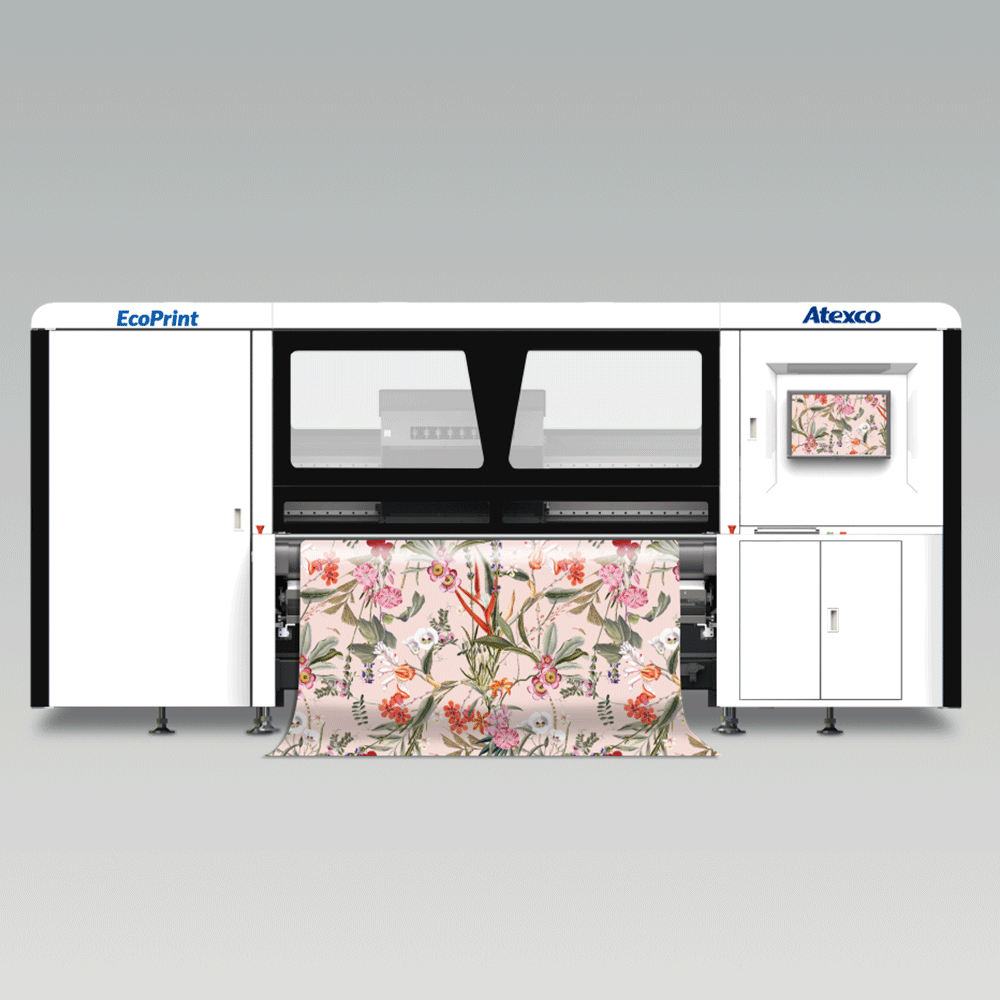 Бесплатная предварительная обработка, цифровая текстильная машина Atexco Ecoprint 24 часа, промышленная хлопковая печатная машина