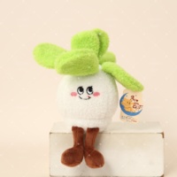 ODM OEM peluche douce en forme de chou Kawaii personnalisée et porte-clés poupée en forme de corne