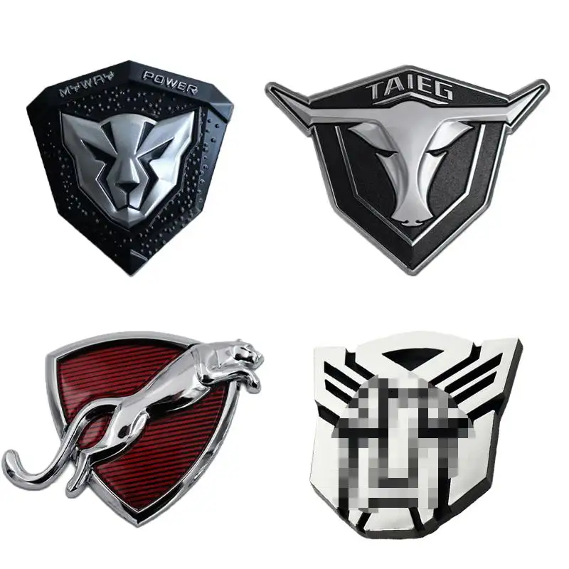 Haga su propio diseño personalizado Electroplate Chrome 3D Abs Plastic Car Grill Badges Car Badges Auto Emblemas