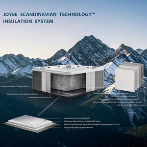 Joyee อ่างอาบน้ำร้อนสปาบัดกลางแจ้งคุณภาพระดับพรีเมียม5คนเทรนด์ใหม่เครื่องพ่นนวดด้วยพลังน้ำสำหรับสปาซัพพลายเออร์อ่างน้ำร้อนที่ทันสมัยพร้อมน้ำตก - Product Image 5