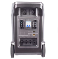 Station d'alimentation portable de camping en plein air 2500W avec panneau solaire, batterie de secours pour la maison
