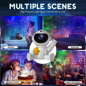 Proyector de Astronauta, Lámpara Nocturna con 8 Efectos, Cielo Estrellado, Lámpara de Noche para Decoración del Hogar, Habitación, Regalo de Cumpleaños para Niños, Navidad - Product Image 5