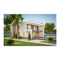 Maison préfabriquée de luxe à 4 chambres Kits de cabane en rondins Maison préfabriquée en conteneur pour application d'appartement de luxe