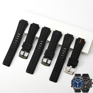 Bracelet T2N720 T2N721 TW2T76300 Bracelet Bracelet étanche Interface convexe 16mm Bracelet de montre en caoutchouc de silicone pour montre <span class=keywords><strong>Timex</strong></span> - Product Image 1