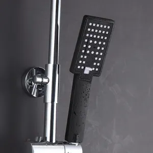 Luxus schwarzer Dusch kopf Abnehmbarer Hand niederschlags spray Dusch kopf Set Für Badezimmer Mattschwarzer Dusch kopf Regen