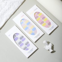 Autocollants 3D en gel pour ongles DIY, sans couche de finition/pose à la lampe, motif français personnalisable, pigment nacré, été, automne, Noël, vernis à ongles complet