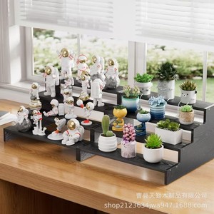Estante de Almacenamiento de Perfumes de Madera de 4 Niveles, Organizador de Cosméticos de Escritorio, Estante de Exhibición - Product Image 2