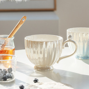 Creatività stile europeo luce di lusso perla tazza in ceramica con manico per presentare festa caffetteria - Product Image 6
