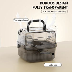 Nouvelle sortie : <span class=keywords><strong>Cage</strong></span> à <span class=keywords><strong>hamster</strong></span> transparente en acrylique portable de luxe à 360 degrés, grande capacité, valise, roue de course, <span class=keywords><strong>cage</strong></span> pour ours en soie dorée - Product Image 2