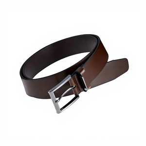 Ceinture en cuir de vachette véritable tressée, robuste et écologique, avec boucle en acier rectangulaire dorée, style vintage, de la marque BS INTERNATIONAL. - Product Image 6