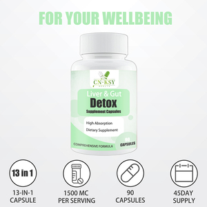 OEM ODM スピルリナとタンポポエキス配合の肝臓と腸のデトックスクレンズカプセル、消化器系の健康をサポートする栄養補助食品 - Product Image 4