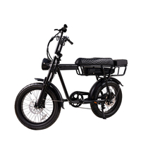 Vélo électrique à longue autonomie avec batterie au lithium Fat Tire, porte-bagages arrière, 7 vitesses, freins à disque hydrauliques JUNFU EB2, moteur de moyeu arrière