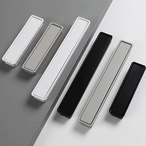 Invisible Aluminum Alloy Buckle Handles Slotted Handle Modern Design Kitchen <strong>Bedroom</strong> Cabinet Wardrobe <strong>Door</strong> <strong>Knob</strong> Embedded Pull - Product Image 3