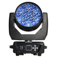 SHEHDS US Europe Warehouse Move Wash Light Dmx512 Zoom Led 19x15w Luces Dj Club Stage Light Moving Head Pub Party Disco Lighting