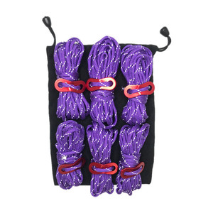 Reflective Paracord 4mm 12m Nylon Outdoor Camping Guy Ropes With Buckles For Tent Setup - Product Image 3