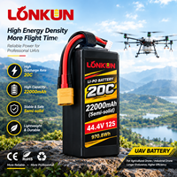 Batterie Lipo semi-solide Longkun 6S 22.2V 18000mAh 20C à décharge stable pour petit drone industriel de surveillance