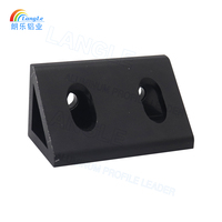 Soket silinder Hex dalam perak berlapis seng kepala jubah aluminium hitam di dalam gusset konektor braket sudut