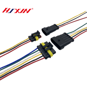 2-poliger wasserdichter Stecker, Stecker und Buchse mit 20AWG-Drähten, geeignet für Autos, LKWs, Boote und andere Kabel verbindungen - Product Image 1