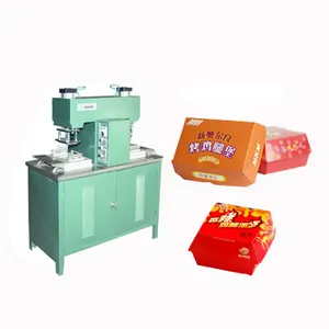 Machine d'emballage de boîtes de restauration rapide en papier semi-automatique