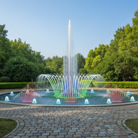 Fuente Musical para Piscina de Acero Inoxidable, Diseño de Paisaje para Exteriores, Decoración Acuática