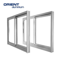 Fenêtre coulissante en aluminium de couleur marron, portes et fenêtres coulissantes en aluminium, fenêtre en aluminium avec vitrage coulissant