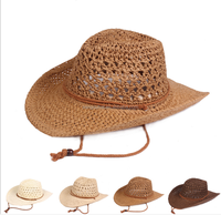 Chapeau de cowboy américain à la mode, chapeau de cowboy coloré unisexe à large bord pour l'extérieur