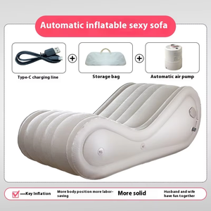 كرسي وسرير أريكة هوائي للكبار الأكثر مبيعًا للأزواج، قابل للطي وبتصميم يحفظ الخصوصية لغرفة النوم والتخييم الخارجي - Product Image 5