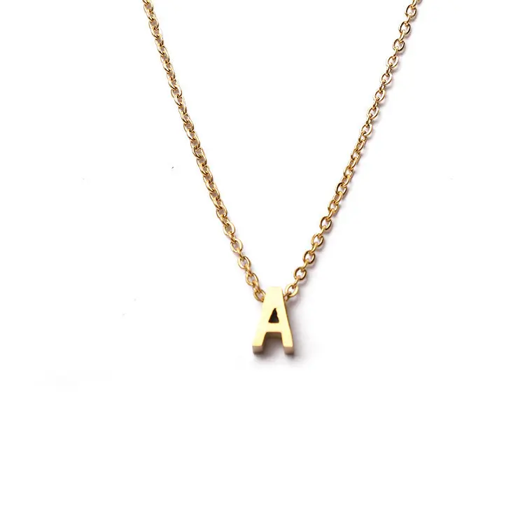 Gioielli personalizzati all'ingrosso personalizzati alfabeto collana d'oro lettera collana ciondolo 18K gioielli da donna