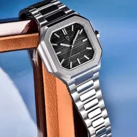 PAGANI DESIGN Jam Tangan Quartz Pria Mewah 37mm dengan Kristal Safir, Tali Baja Tahan Karat, Tahan Air & Kronograf