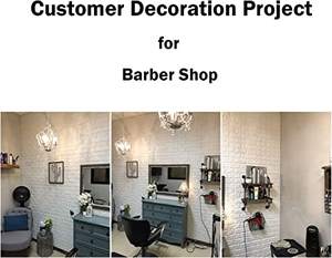 Papier peint en <span class=keywords><strong>brique</strong></span> 3D blanche, autocollants de fond à <span class=keywords><strong>effet</strong></span> texturé en fausse <span class=keywords><strong>brique</strong></span> pour la décoration murale - Product Image 3