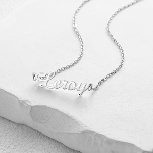 Dropshipping 고급 라이트 럭셔리 패션 맞춤형 스테인레스 스틸 도금 18K 골드 이름 목걸이 - Product Image 5
