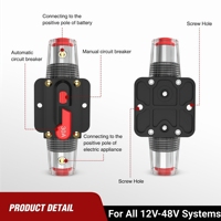 20-150 Amp Inline DC devre kesici 12-48V 3-15 AWG Araba Ses Amplifikatörü için Sıfırlanabilir Sigorta Tutucu RV Tekne Kamyon Güneş İnvertörü