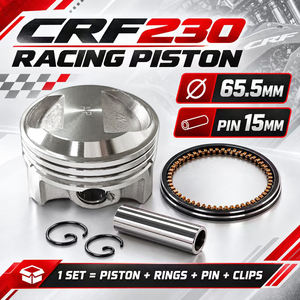 <span class=keywords><strong>Piston</strong></span> de course haute compression 65,5 mm, axe 15 mm, pour moto CBF150 XR150 CBF185 CBF200 XR185 XR200 Cg150 - Product Image 2