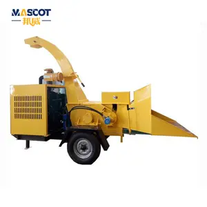 Eco-Friendly Mobile Diesel Motor Garden Wood Log Tree Branch Crusher Machine for Saw Dust Making
