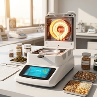 Analyseur d'humidité halogène de laboratoire DHS-125 0,005 g pour aliments, sols, céréales, poudres, écran tactile