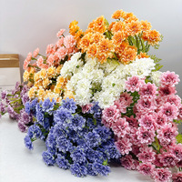 Chrysanthème Artificiel en Soie, Petite Branche, Fleurs Écologiques pour Arrangements Floraux, Décoration de Table pour Mariages et Événements