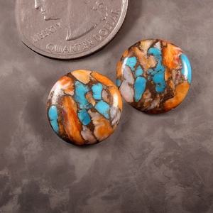 Pierre précieuse naturelle de qualité supérieure AMARA, Oyster Copper Turquoise, œil de chat rond, pour la fabrication de bijoux, toutes tailles, vente en gros - Product Image 3